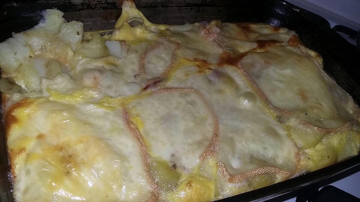 recette Omelette au four gratiné à la raclette