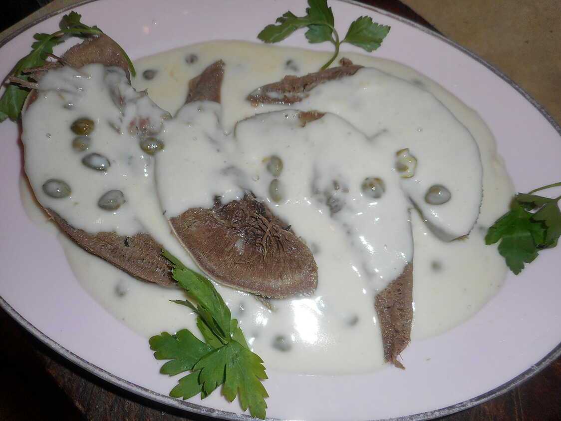 Recette de Langue de porc sauce au capres