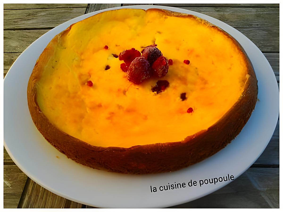 recette Flan ricotta et  framboises au thermomix ou sans