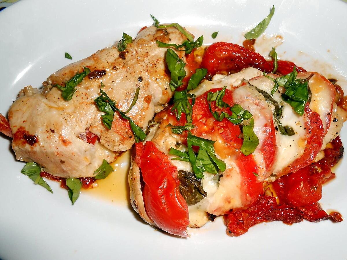 recette BLANCS DE POULET ALLA CAPRESE