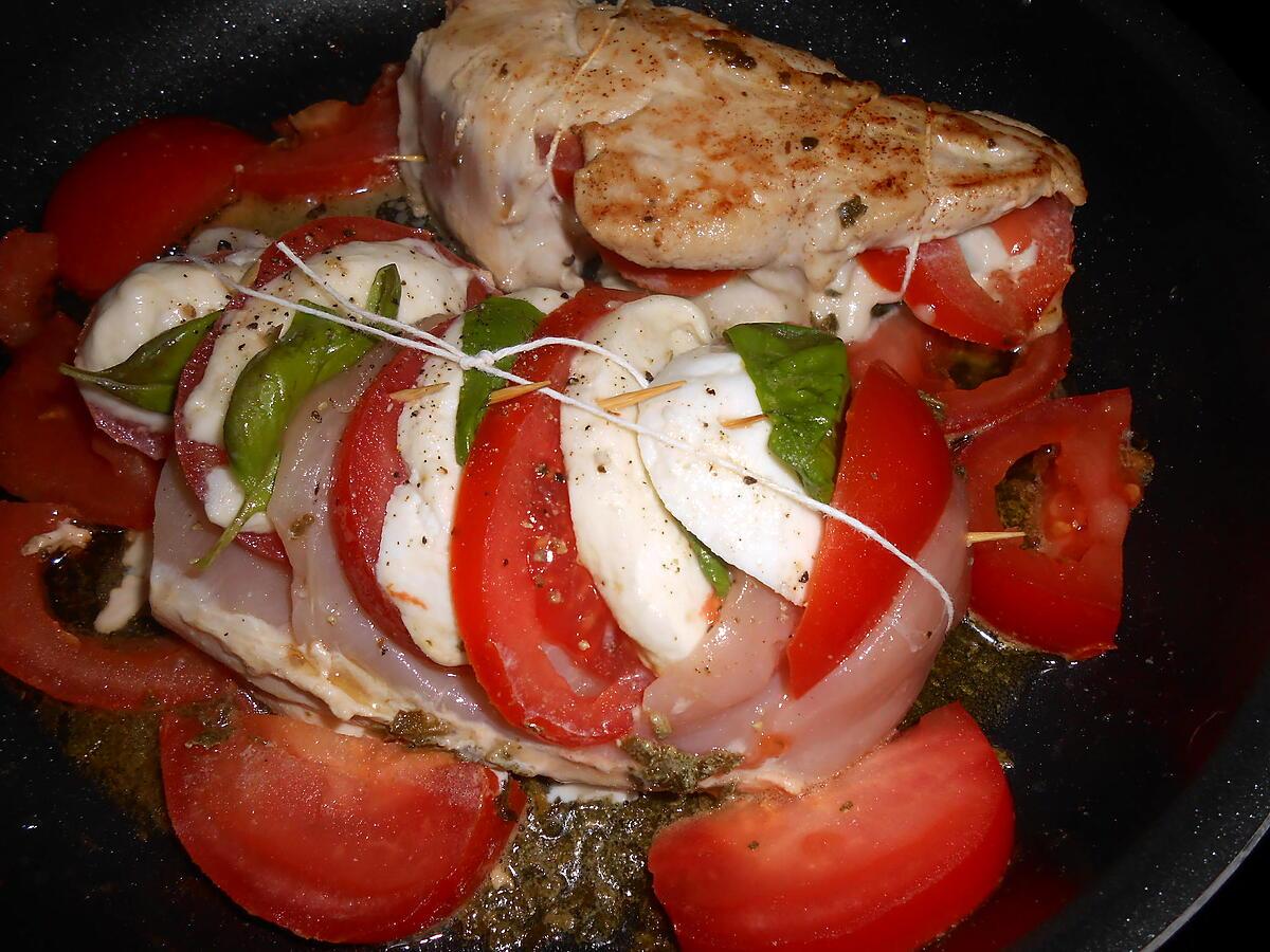 recette BLANCS DE POULET ALLA CAPRESE