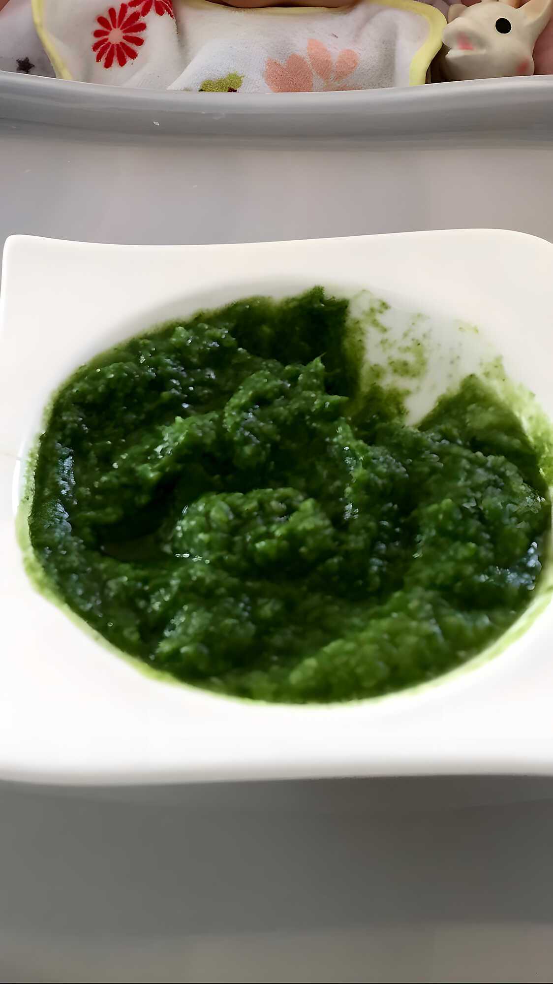 Recette de Purée épinard patate douce pour bébé