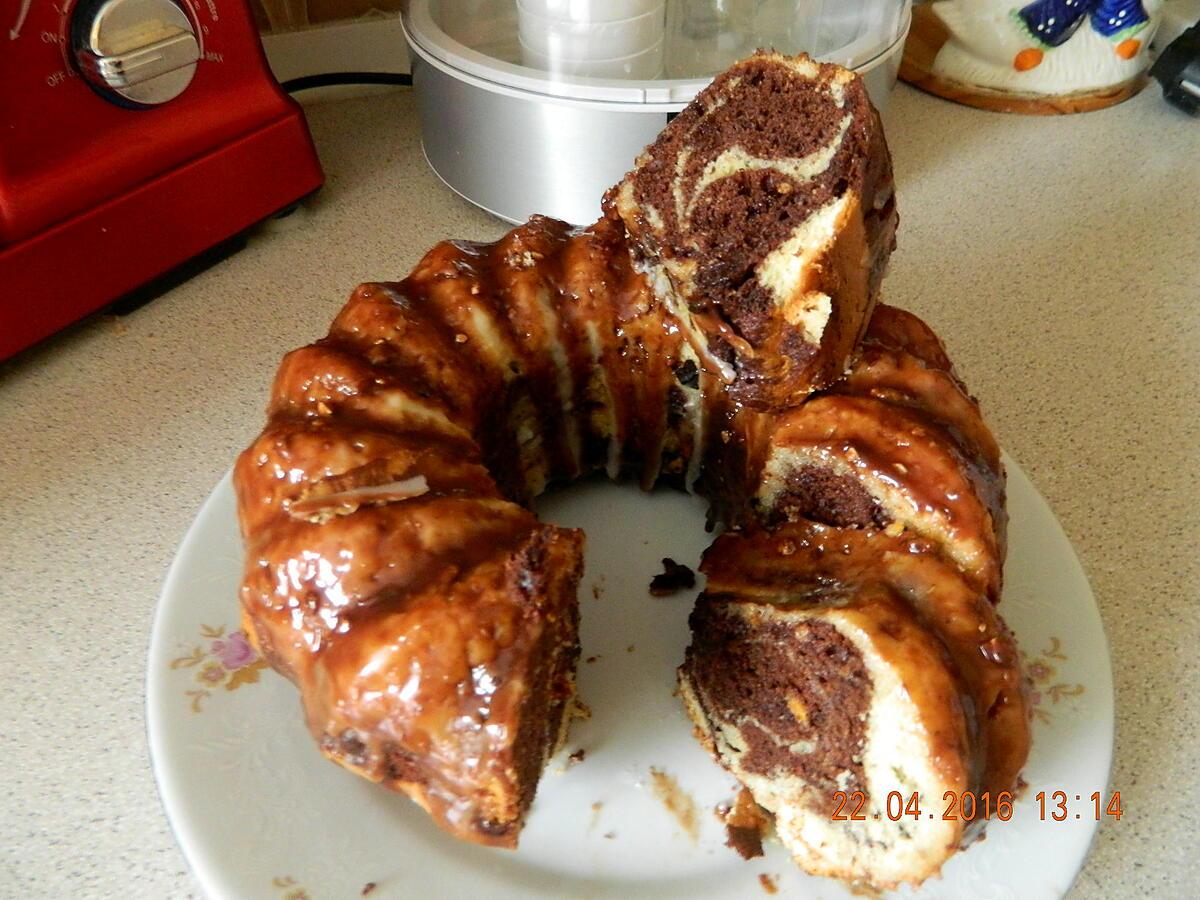 recette Bundt cake marbré rhum