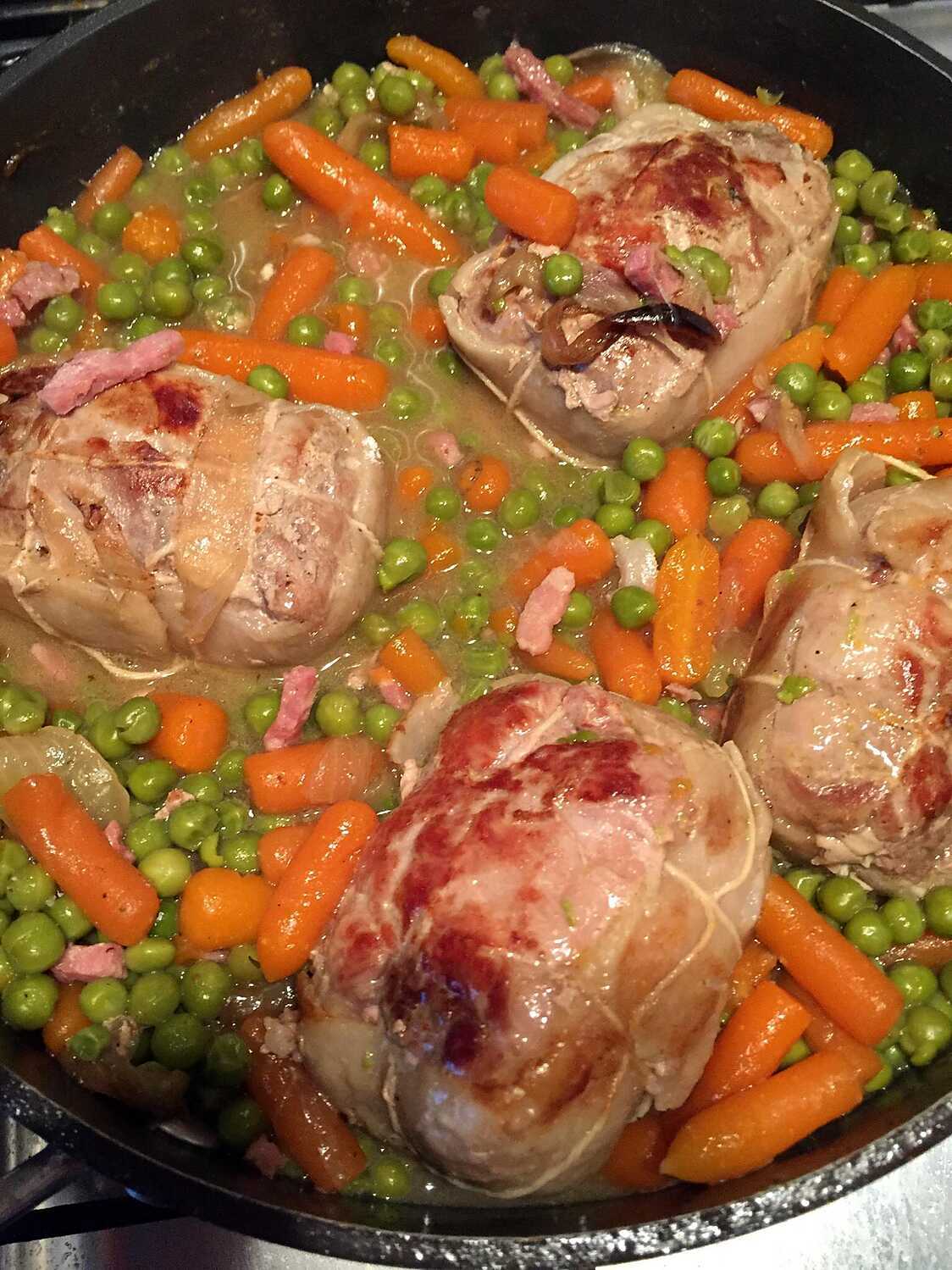 paupiette petit pois carottes cookeo