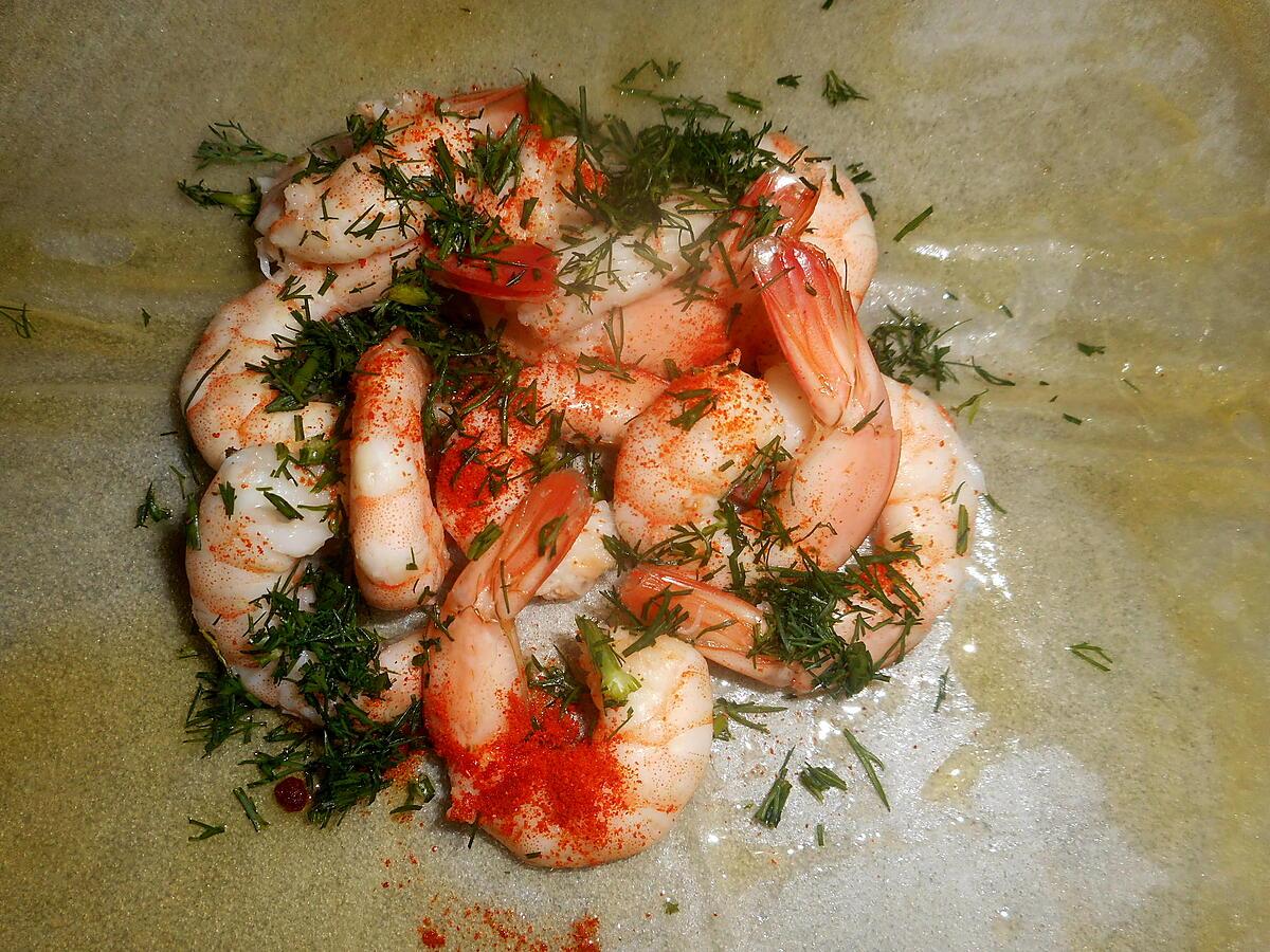 recette Bricks aux crevettes et féta