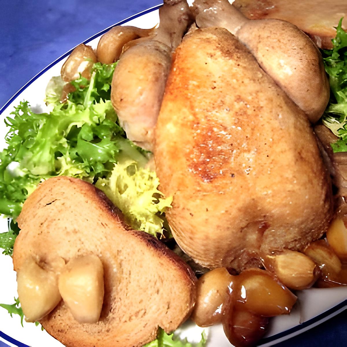 recette poulet aux 40 gousses d'ail