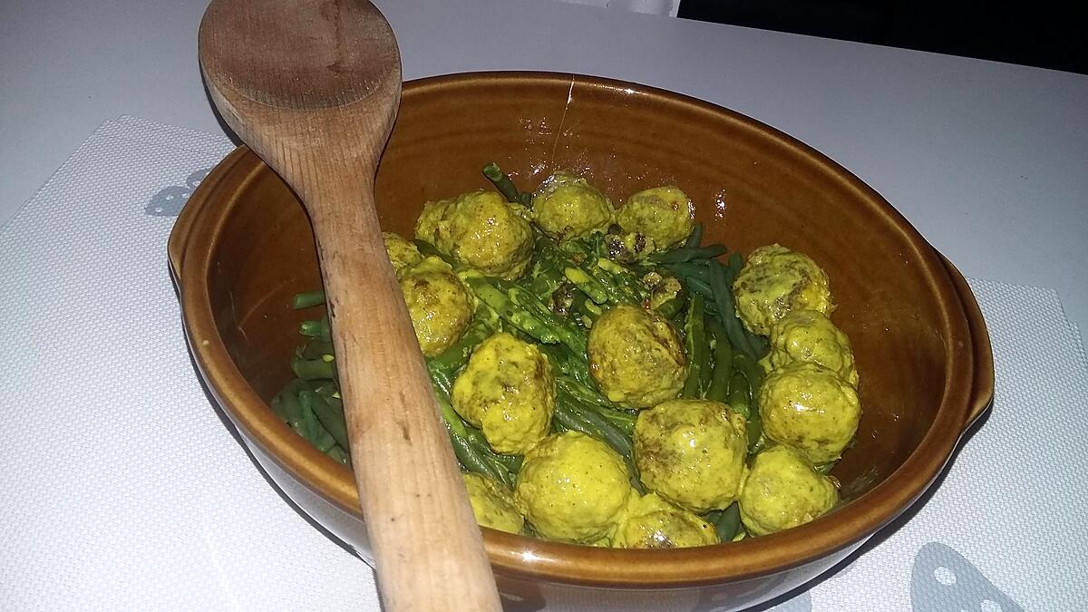 recette Haricots verts au boulettes a l'indienne