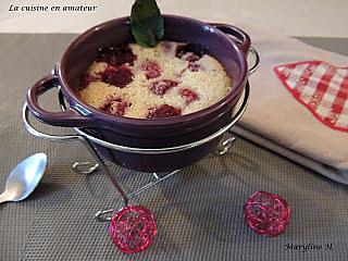 recette Gratin sucré aux framboises