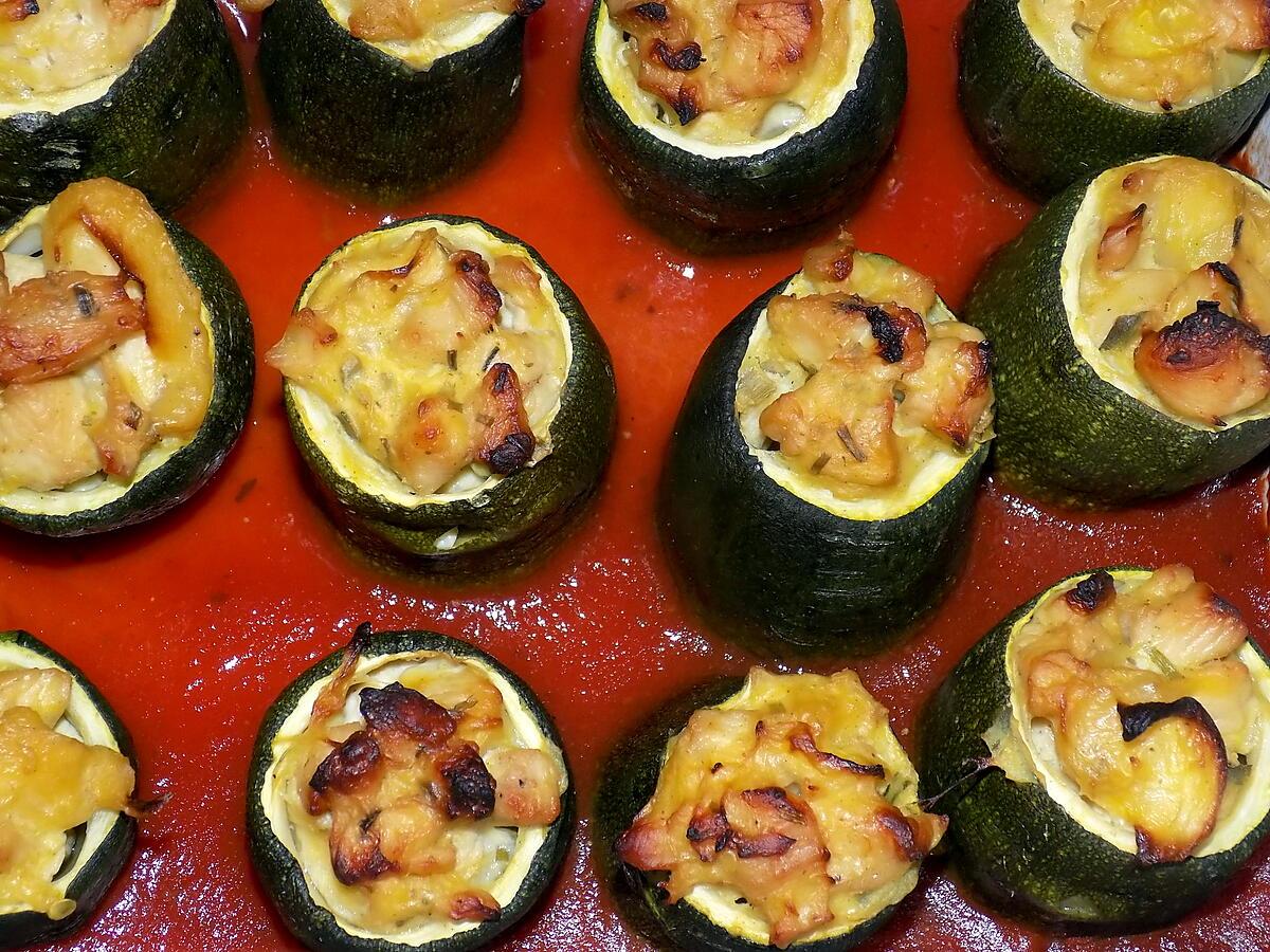 recette Courgettes farcies au poulet (compatible dukan)