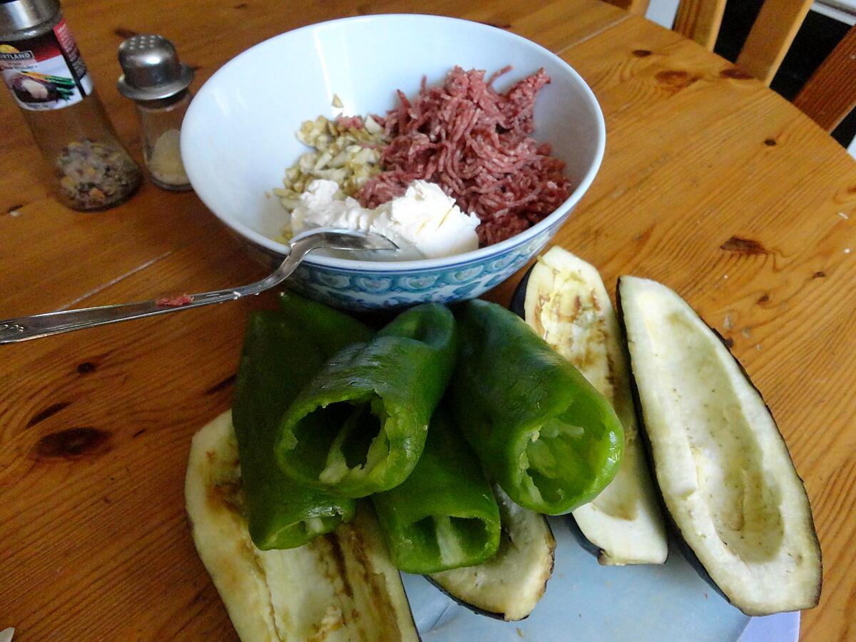 recette aubergines et petits poivrons au mascarpone