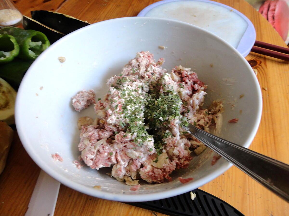 recette aubergines et petits poivrons au mascarpone