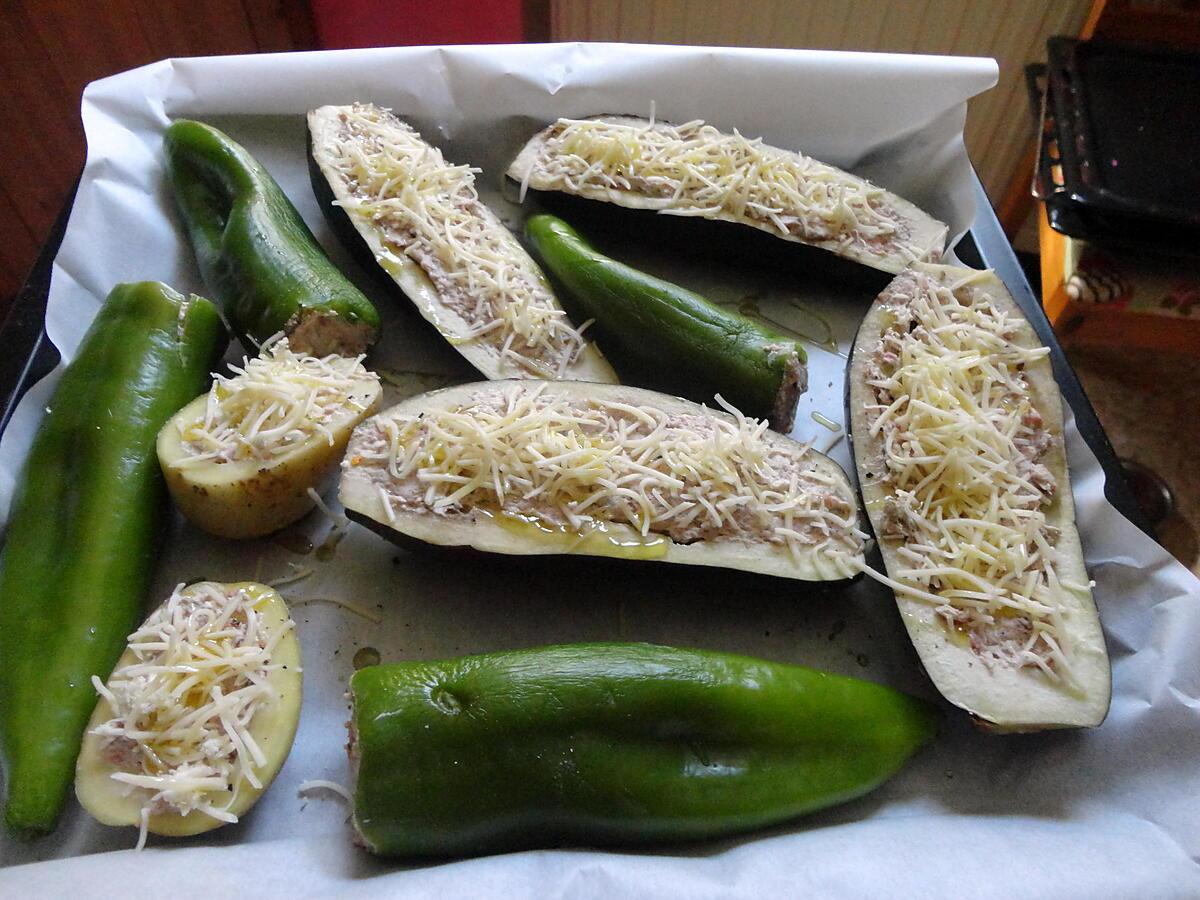 recette aubergines et petits poivrons au mascarpone