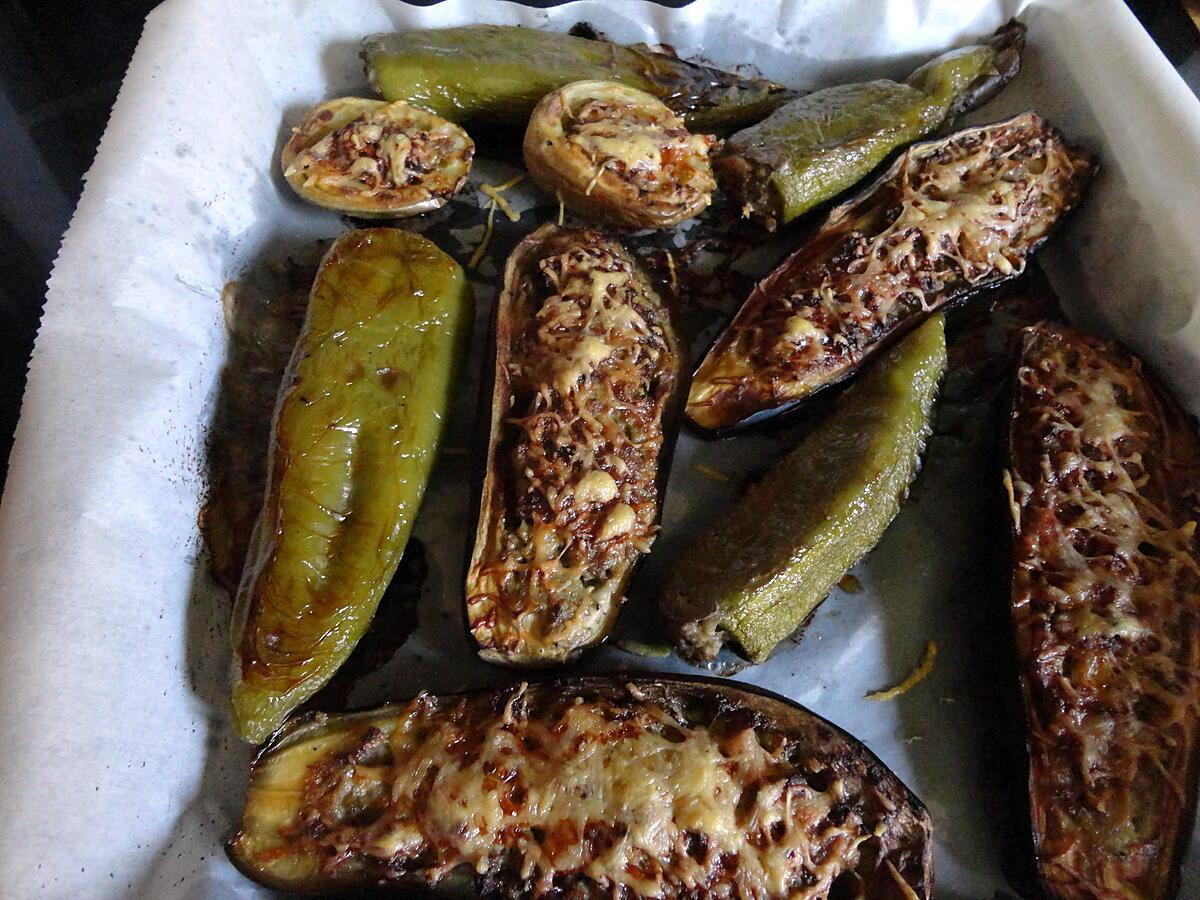 recette aubergines et petits poivrons au mascarpone