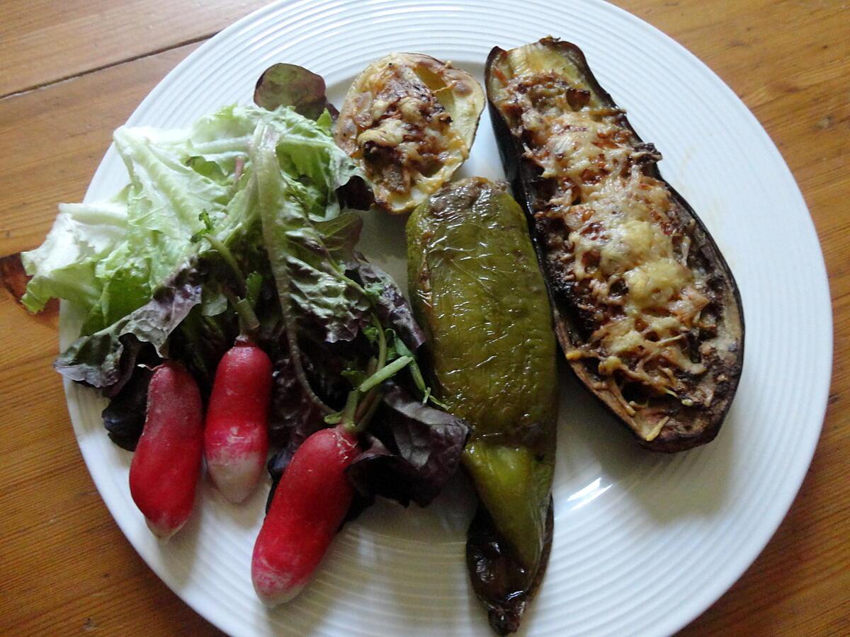 recette aubergines et petits poivrons au mascarpone