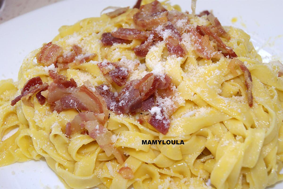 recette Tagliatelle à la carbonara