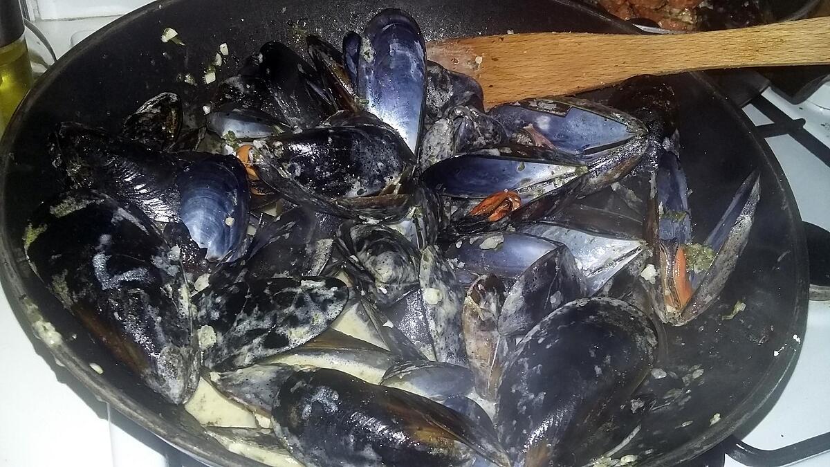 recette Moules à la crème citroné