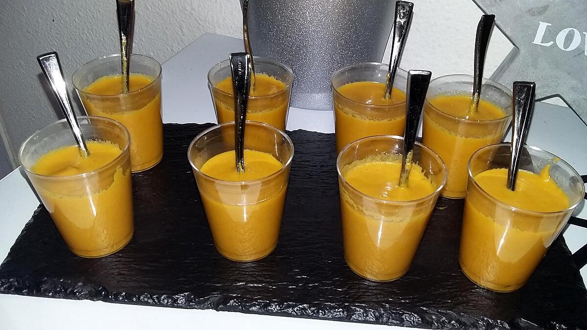 recette Velouté de carotte au curry et au lait de coco