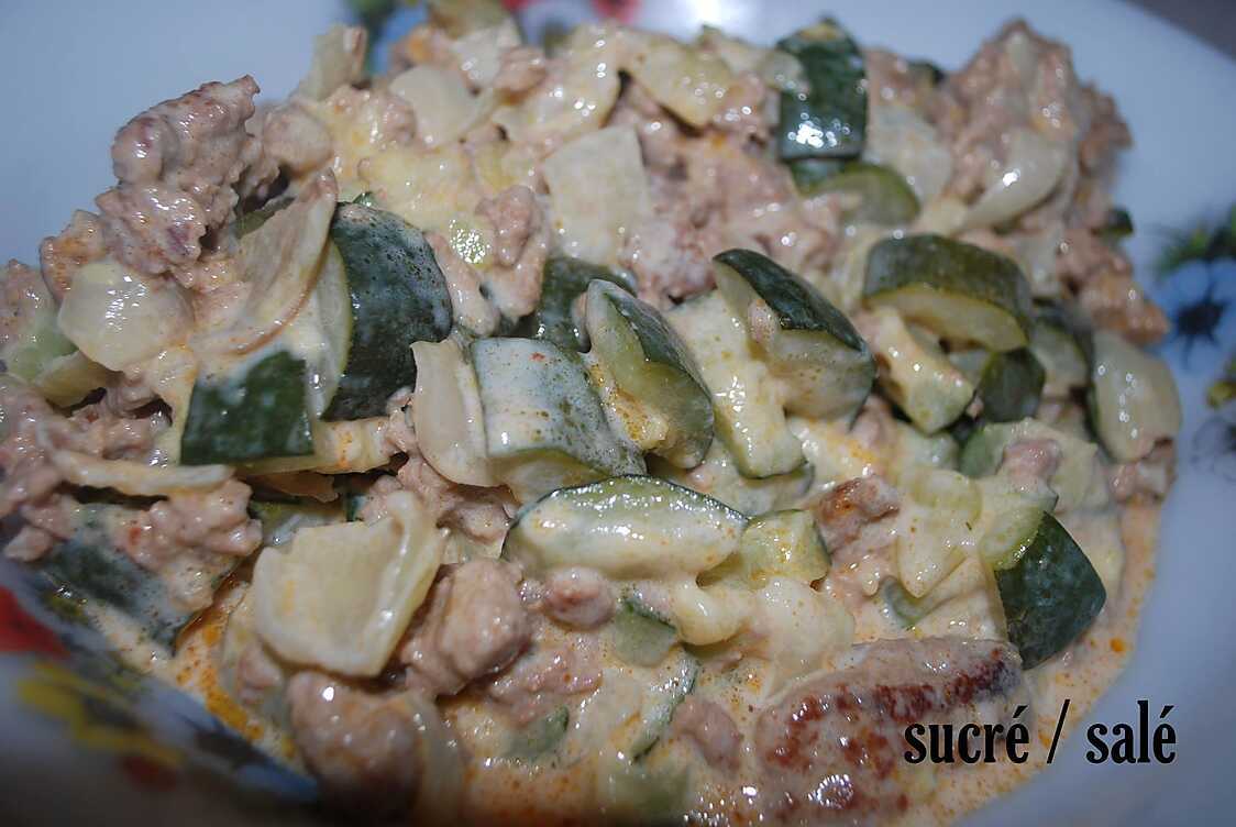Courgettes Viande Hachée Vache Qui Rit Cookeo www.lesfoodies.com