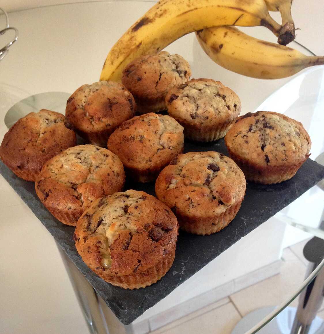 Recette de Muffins à la banane et pépites de chocolat