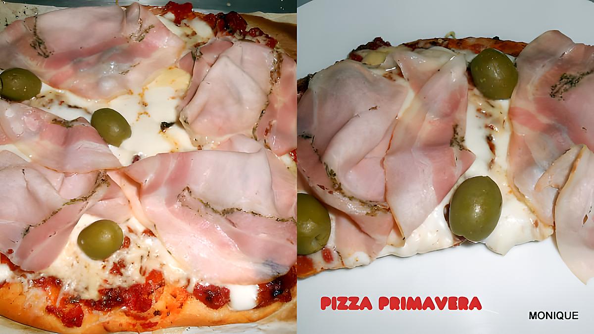 recette PIZZA "PRIMAVERA"