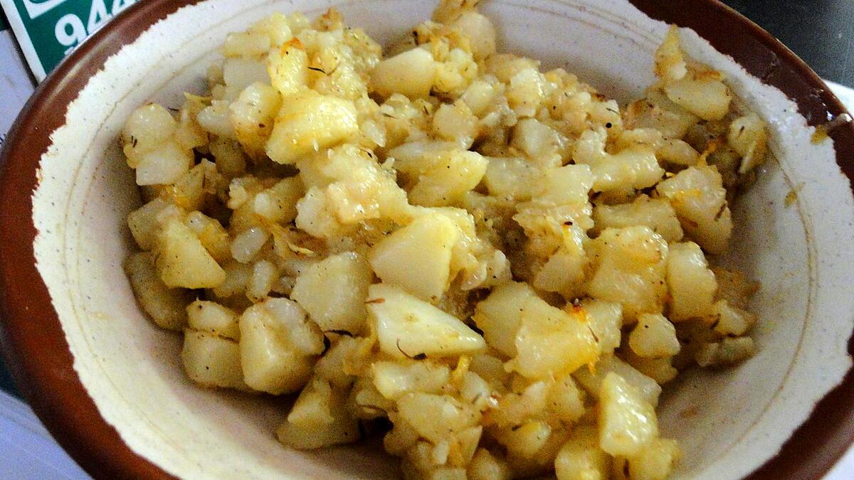 recette Pommes de terre au citron et au thym