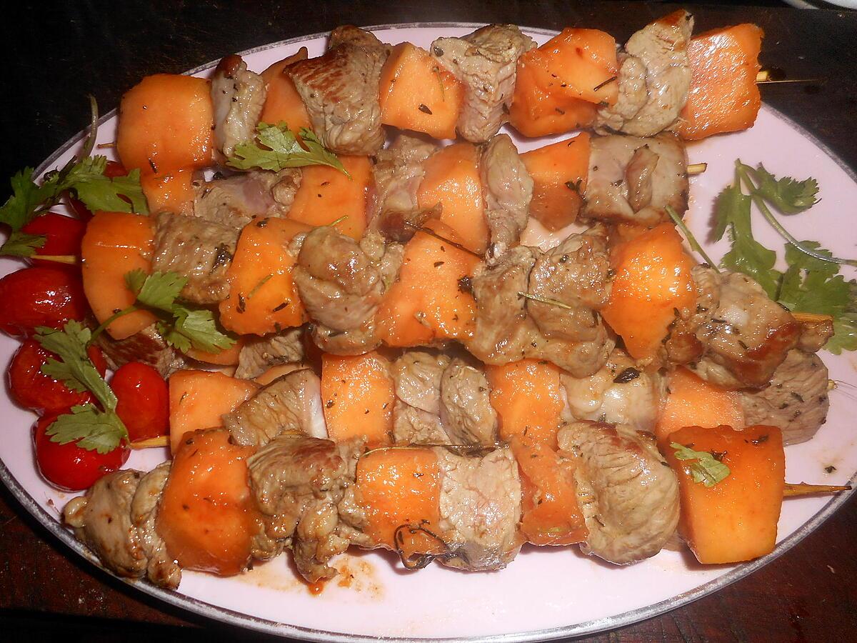 recette Brochette d agneau au melon