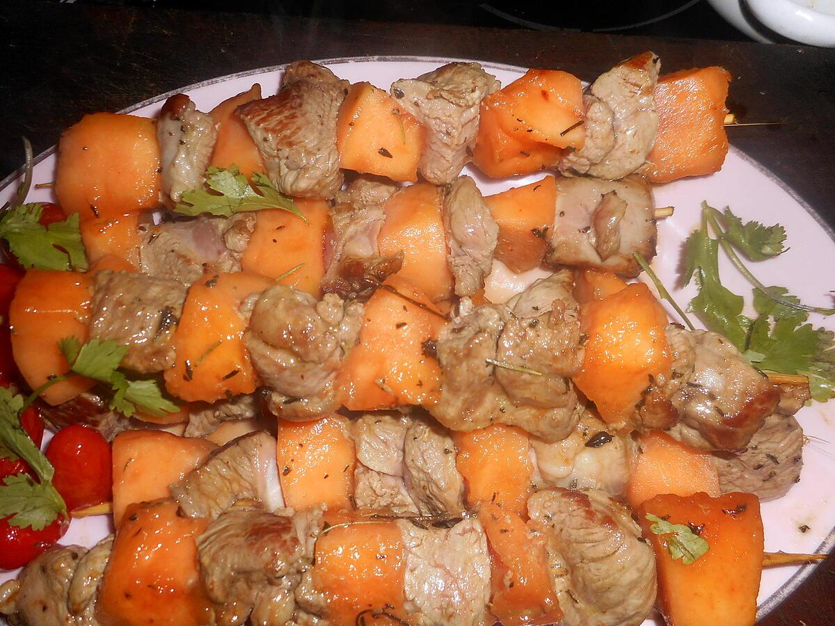 recette Brochette d agneau au melon