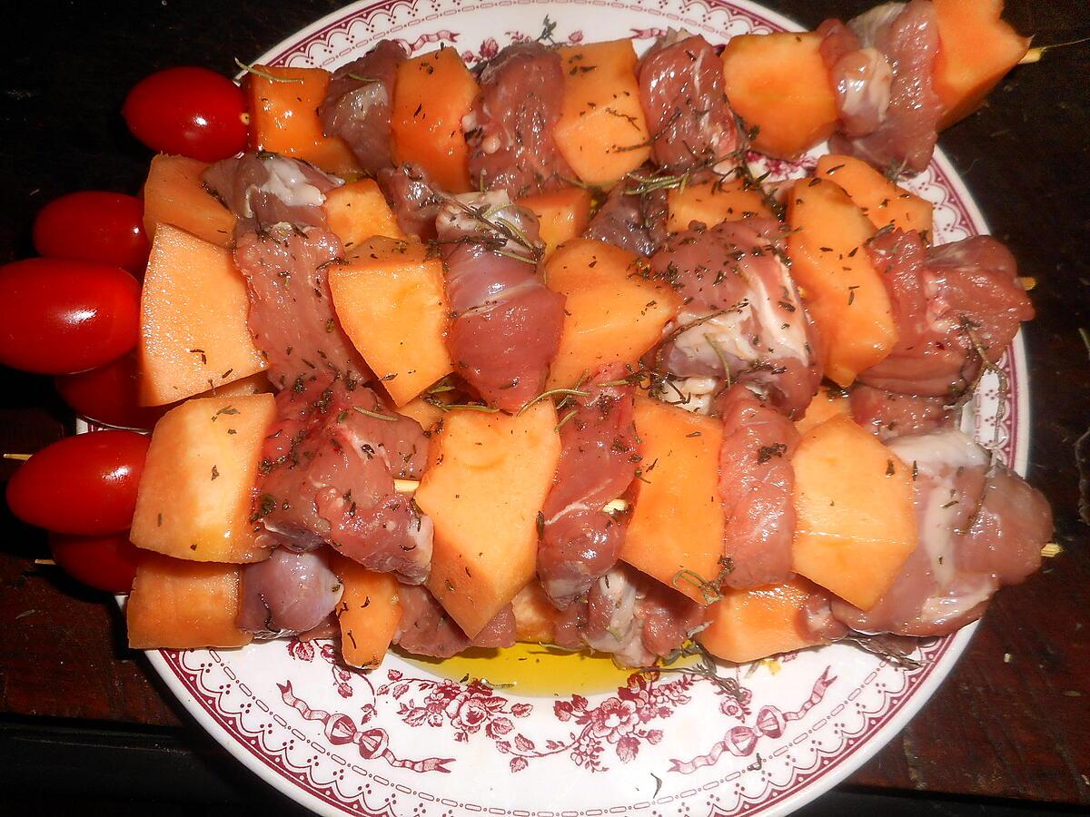 recette Brochette d agneau au melon