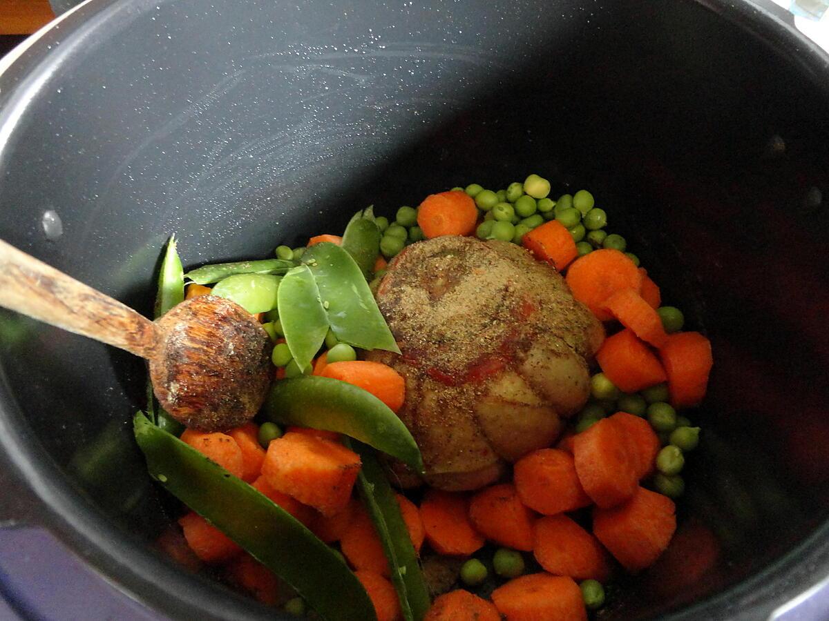recette cuisse de poulet farci et c est legumes printanier