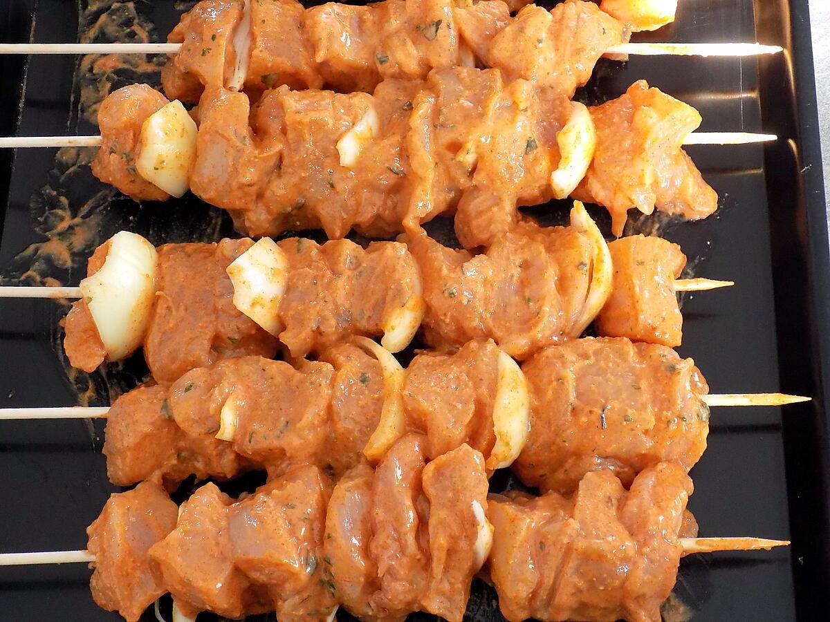 recette Brochettes de poulet