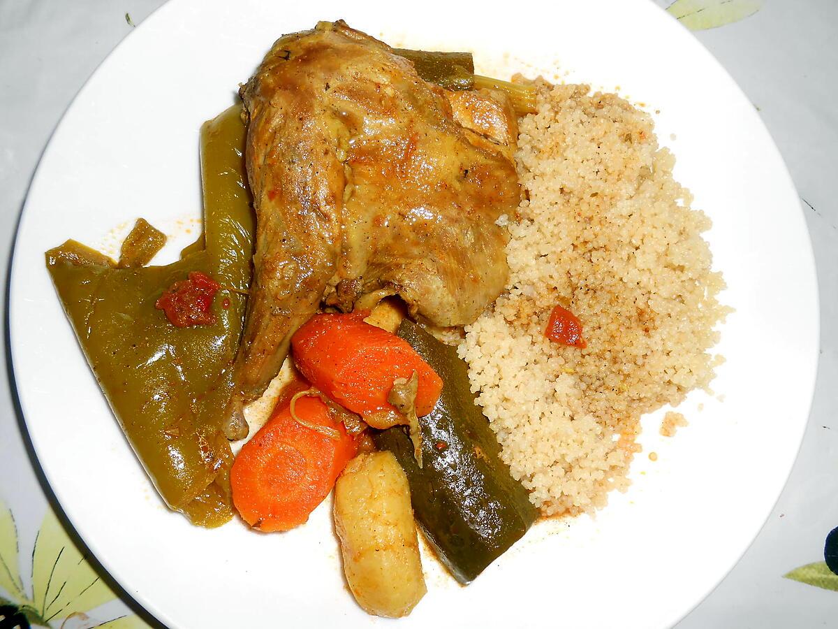 recette COUSCOUS DE LAPIN