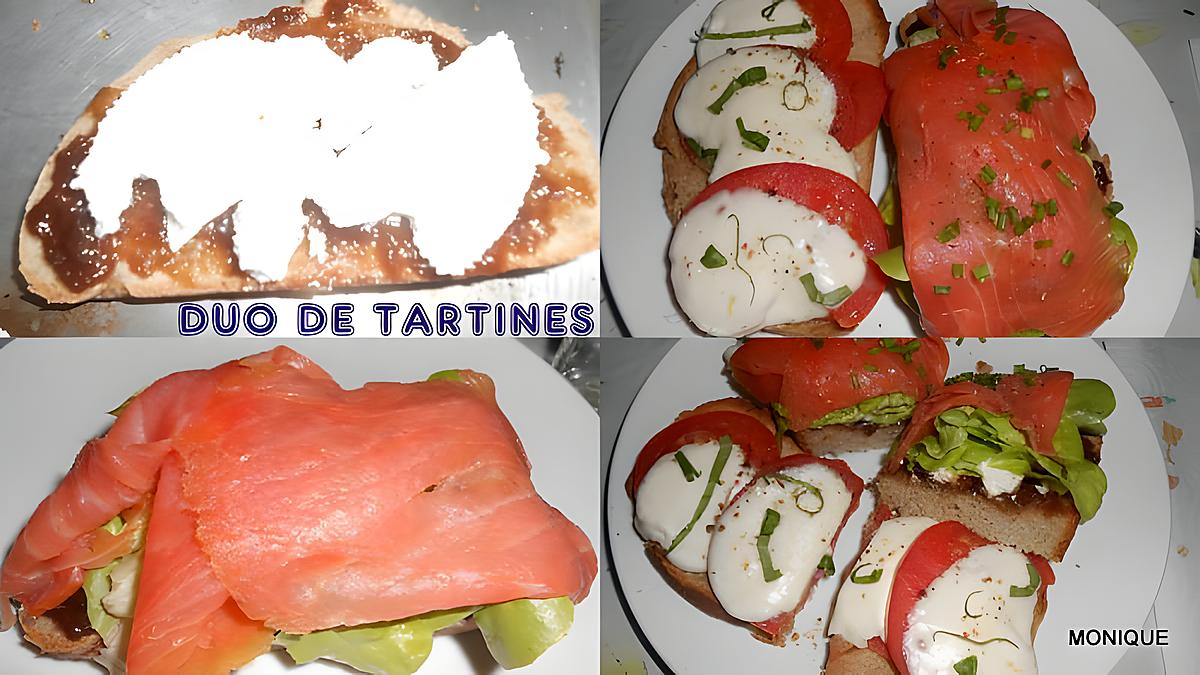 recette MON DUO DE TARTINES