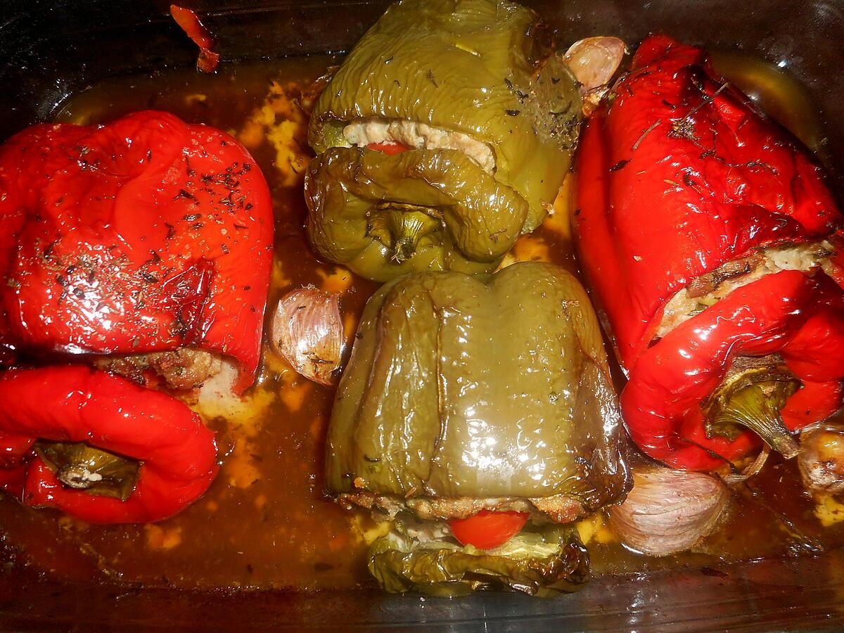 recette Poivrons farcis a l agneau