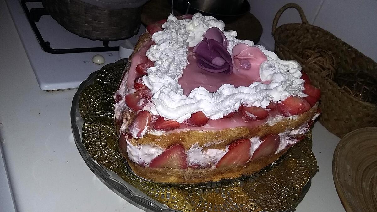 recette Fraisier coeur