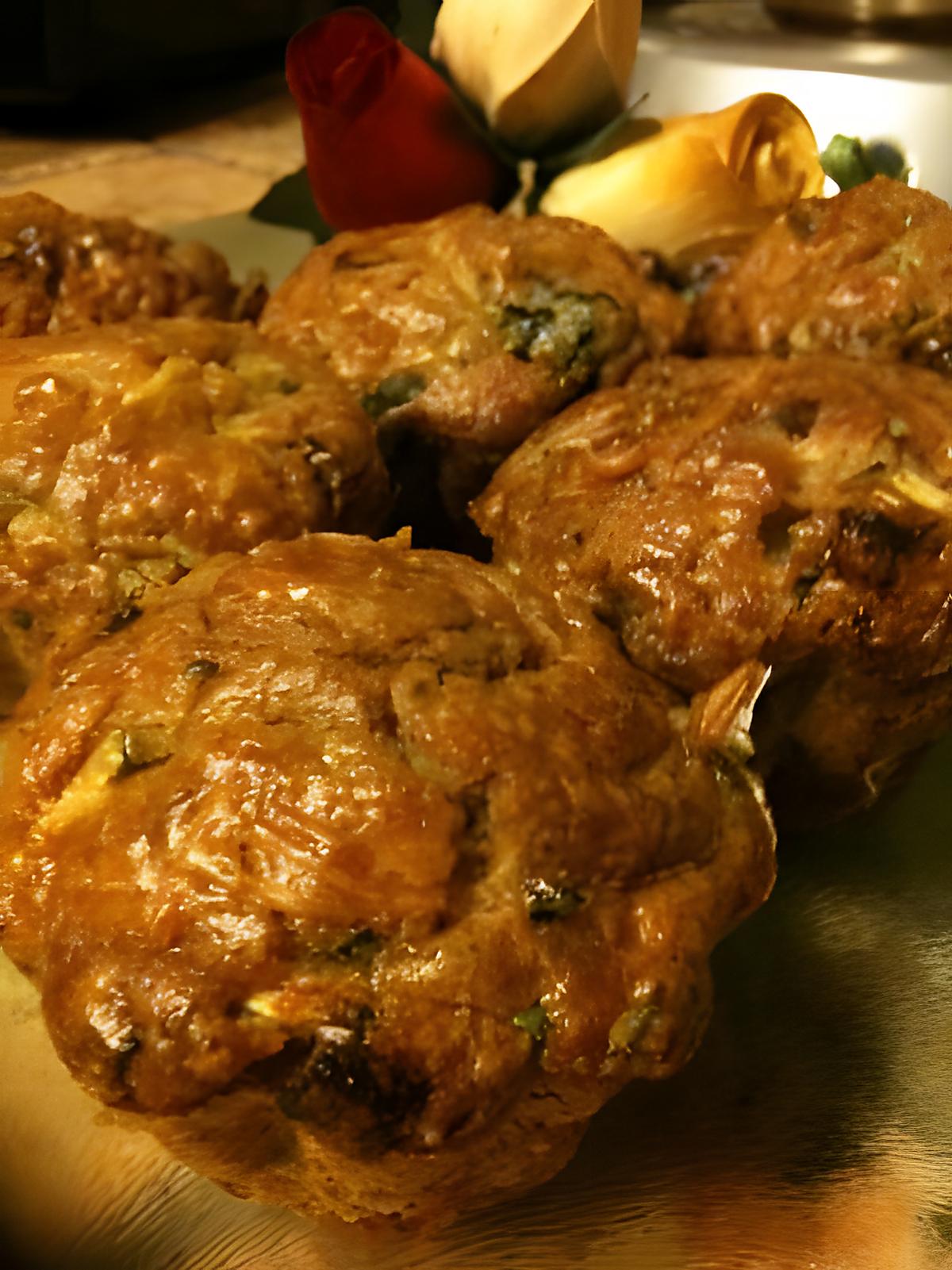 recette MUFFINS  AUX CHORIZO, COURGETTES, OLIVES