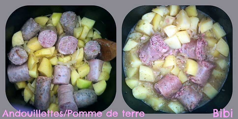 recette ANDOUILLETTES/POMME DE TERRE au COOKEO