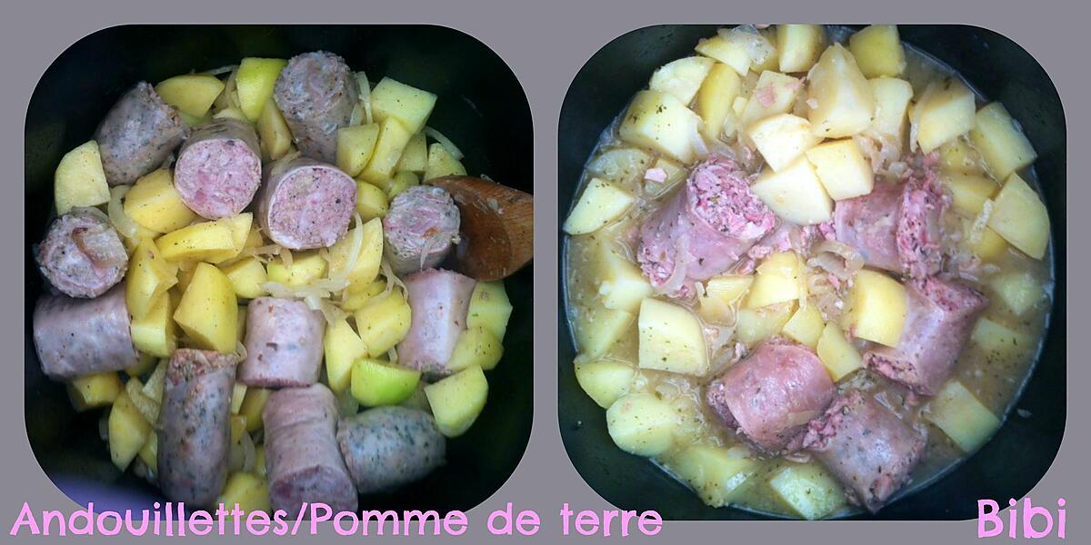 recette ANDOUILLETTES/POMME DE TERRE  au COOKEO