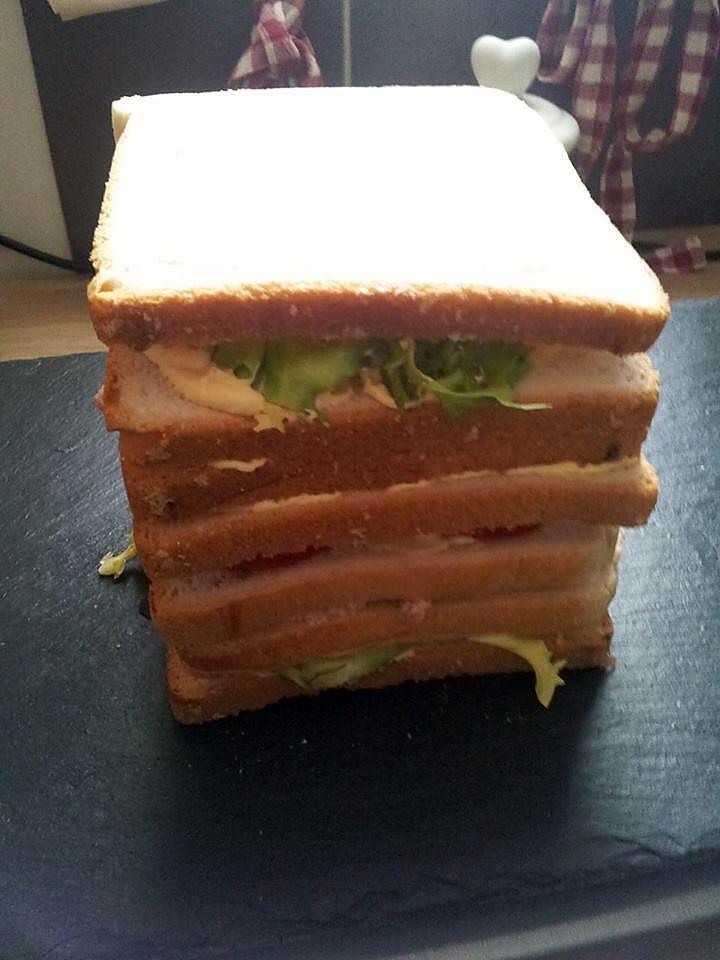 recette Sandwich cake aux crudités