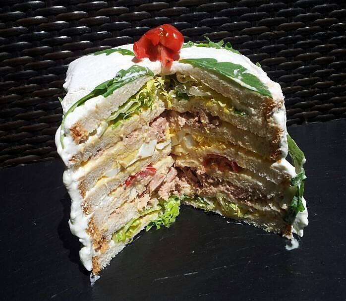 recette Sandwich cake aux crudités