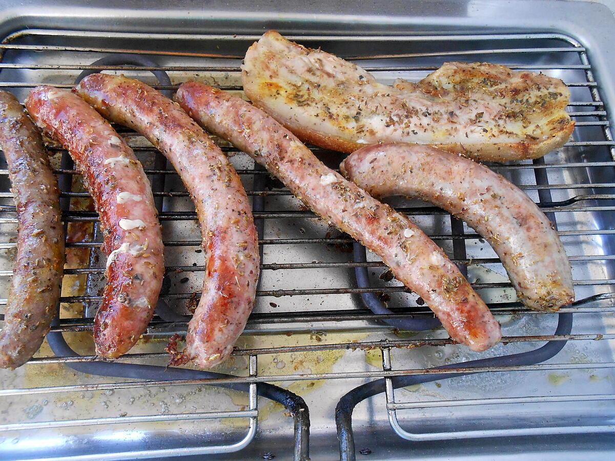 recette MIXTE DE SAUCISSES GRILLEES