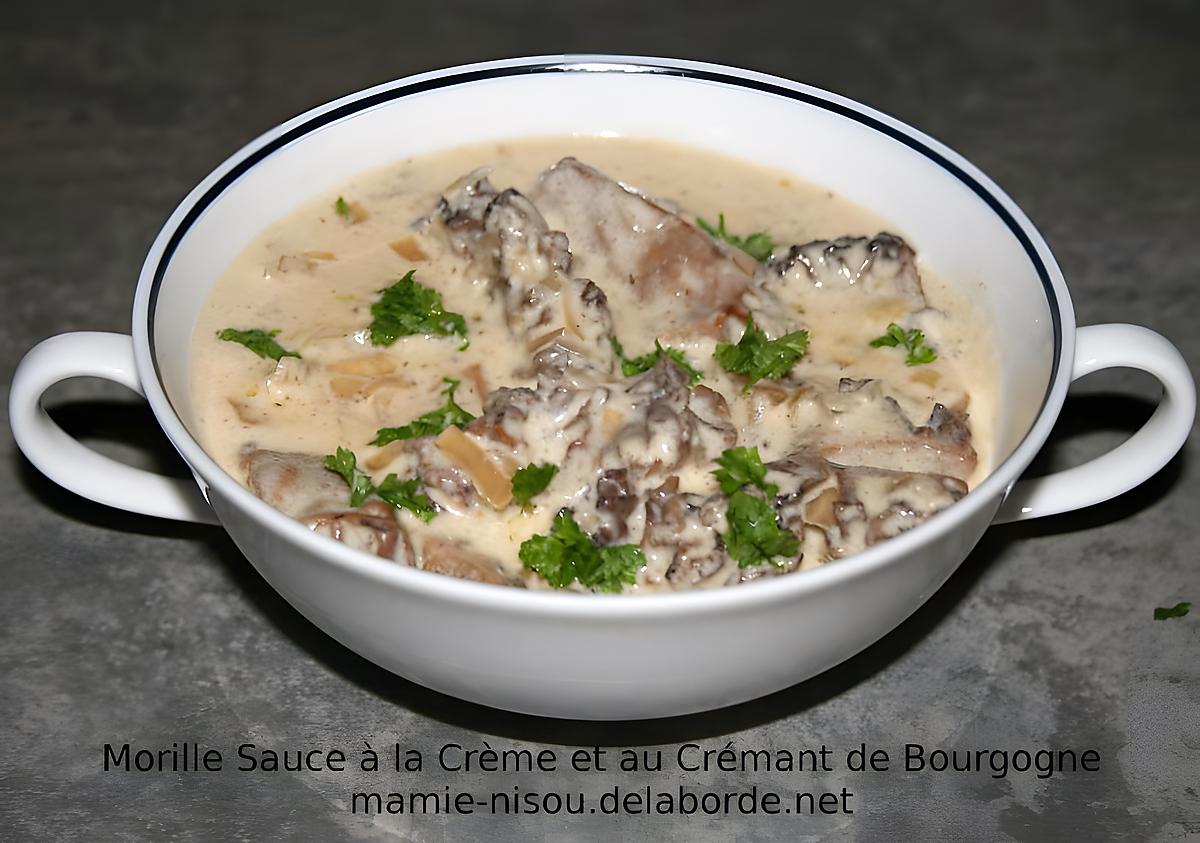 recette Morilles à la Crème & au Crémant de Bourgogne