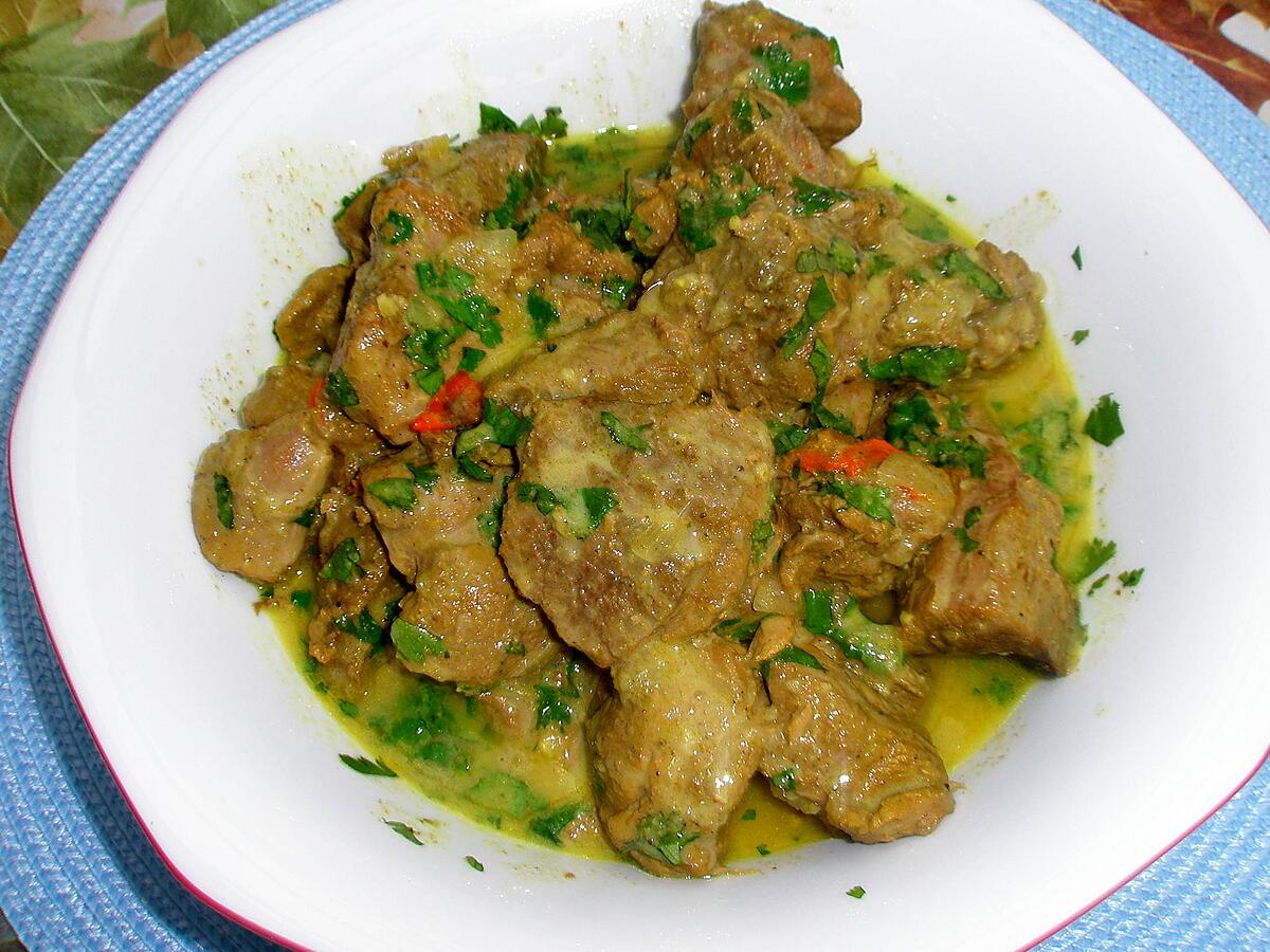 recette Curry d'agneau à l'indienne