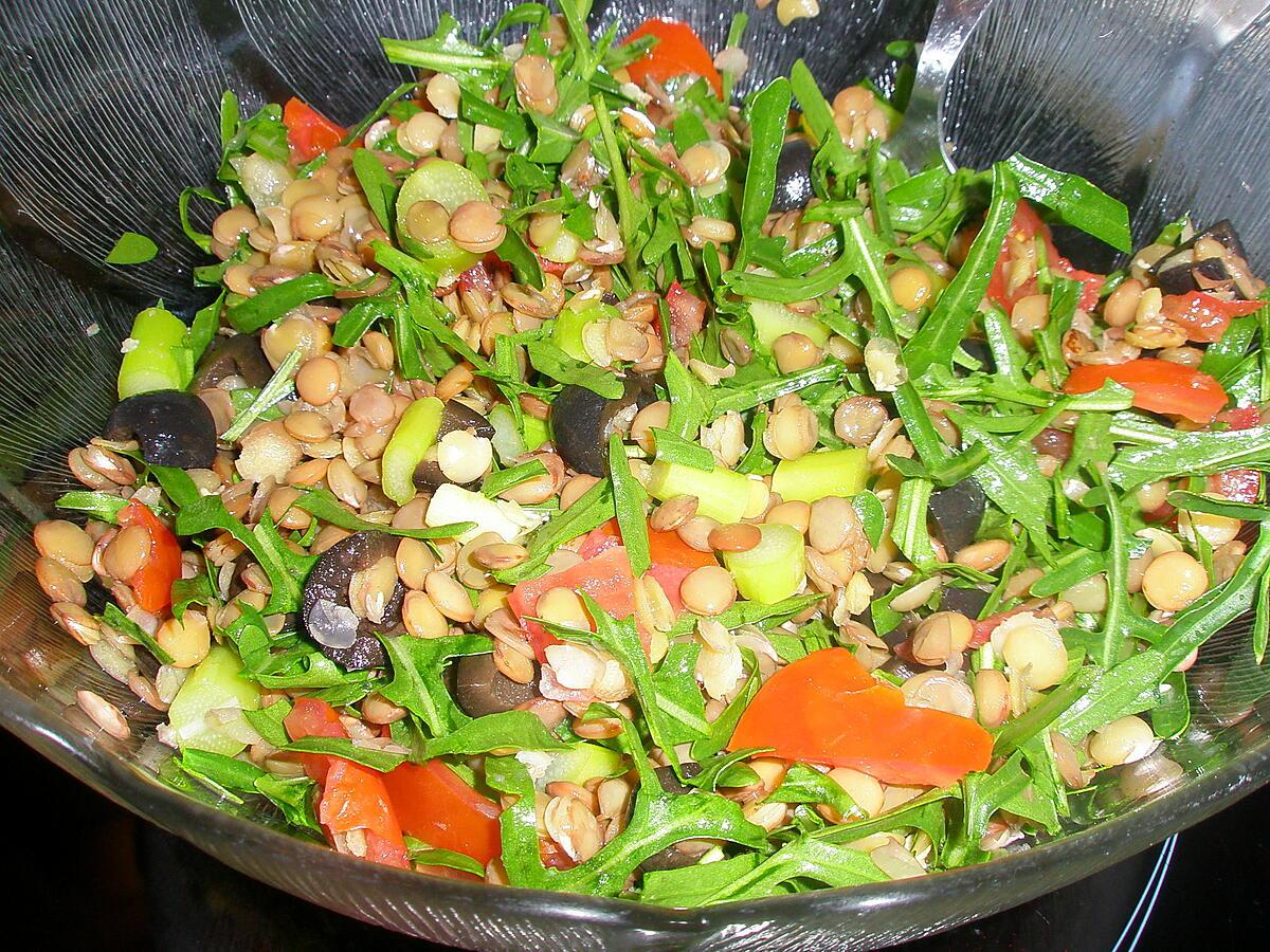 recette Salade de lentille composée