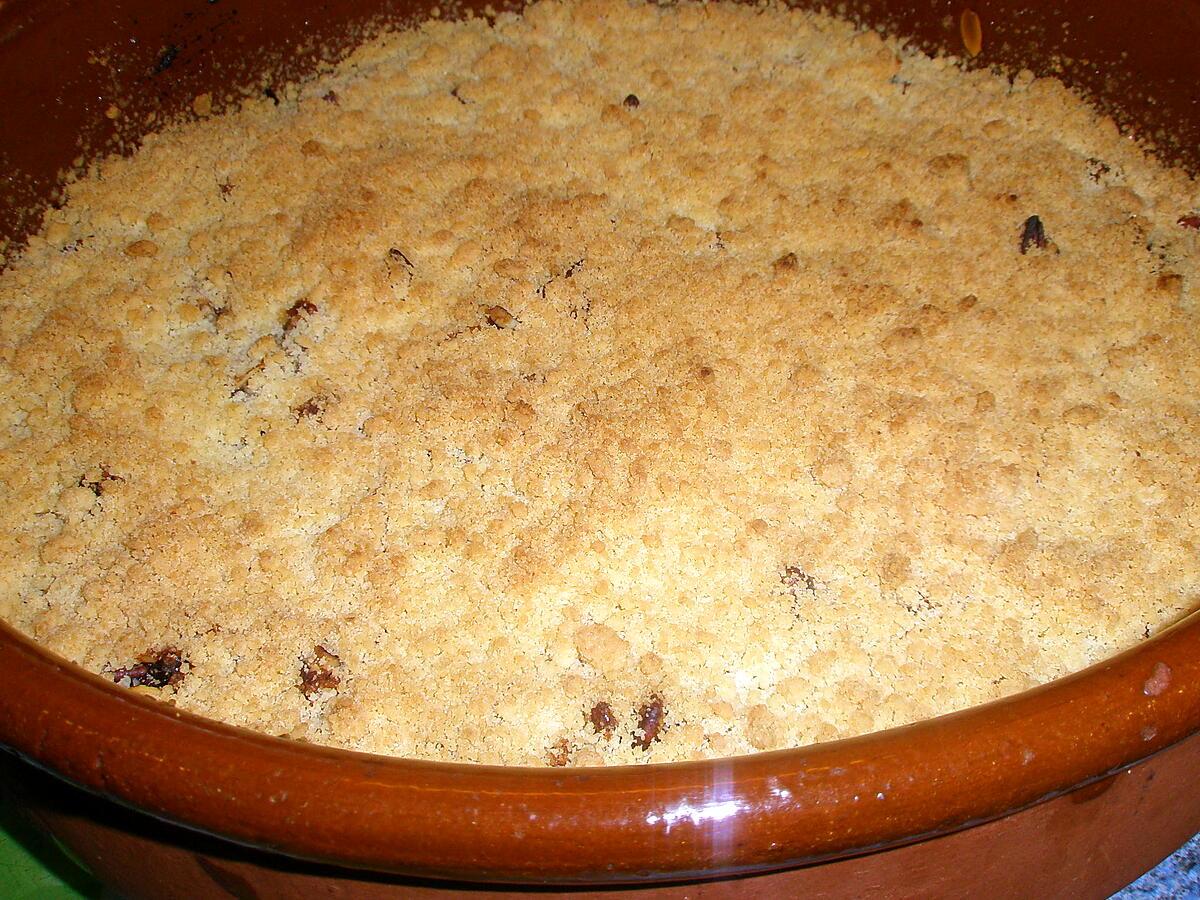 recette Crumble aux pommes et fruits secs