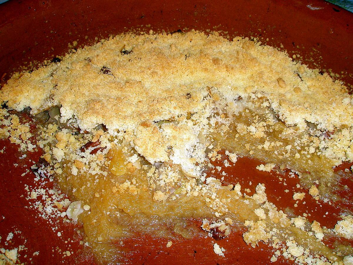 recette Crumble aux pommes et fruits secs