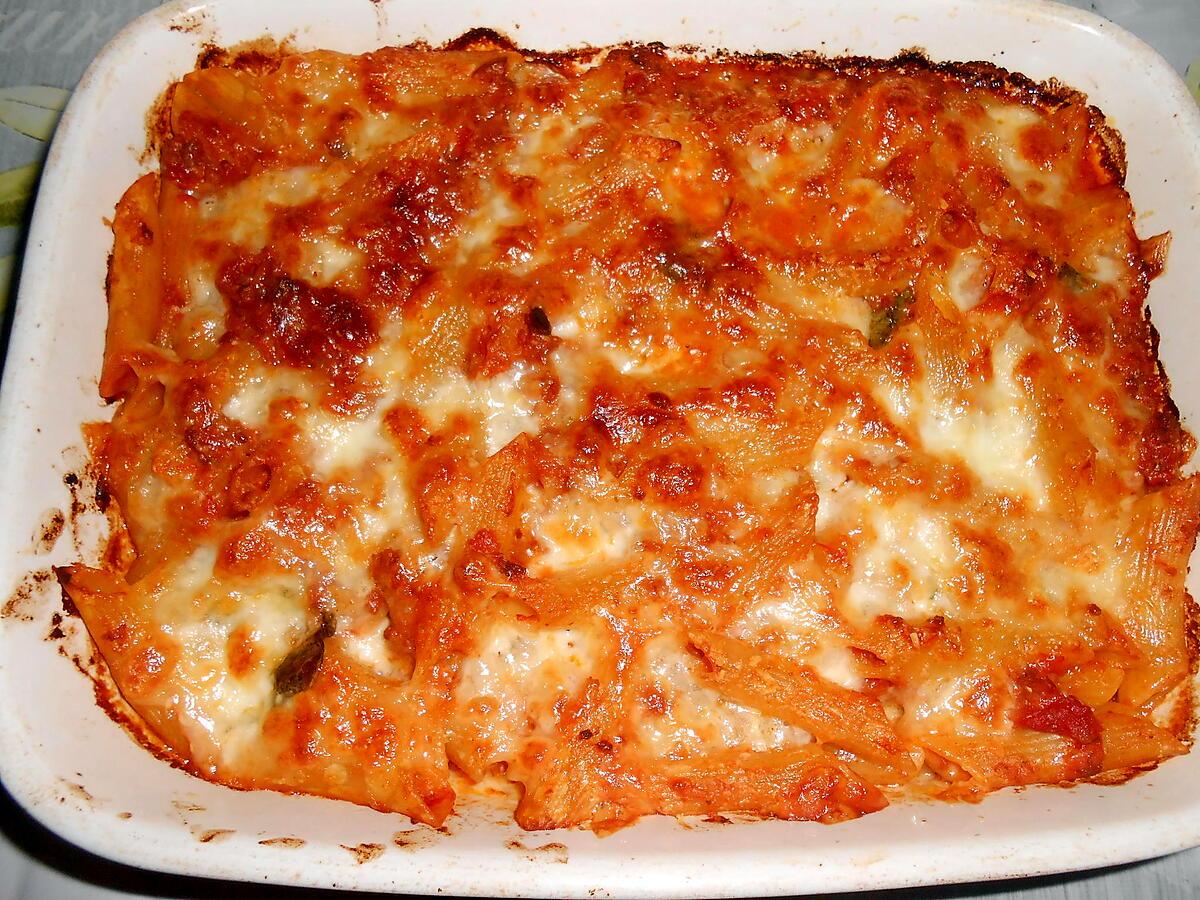 recette GRATIN DE PATES BOLOGNAISE