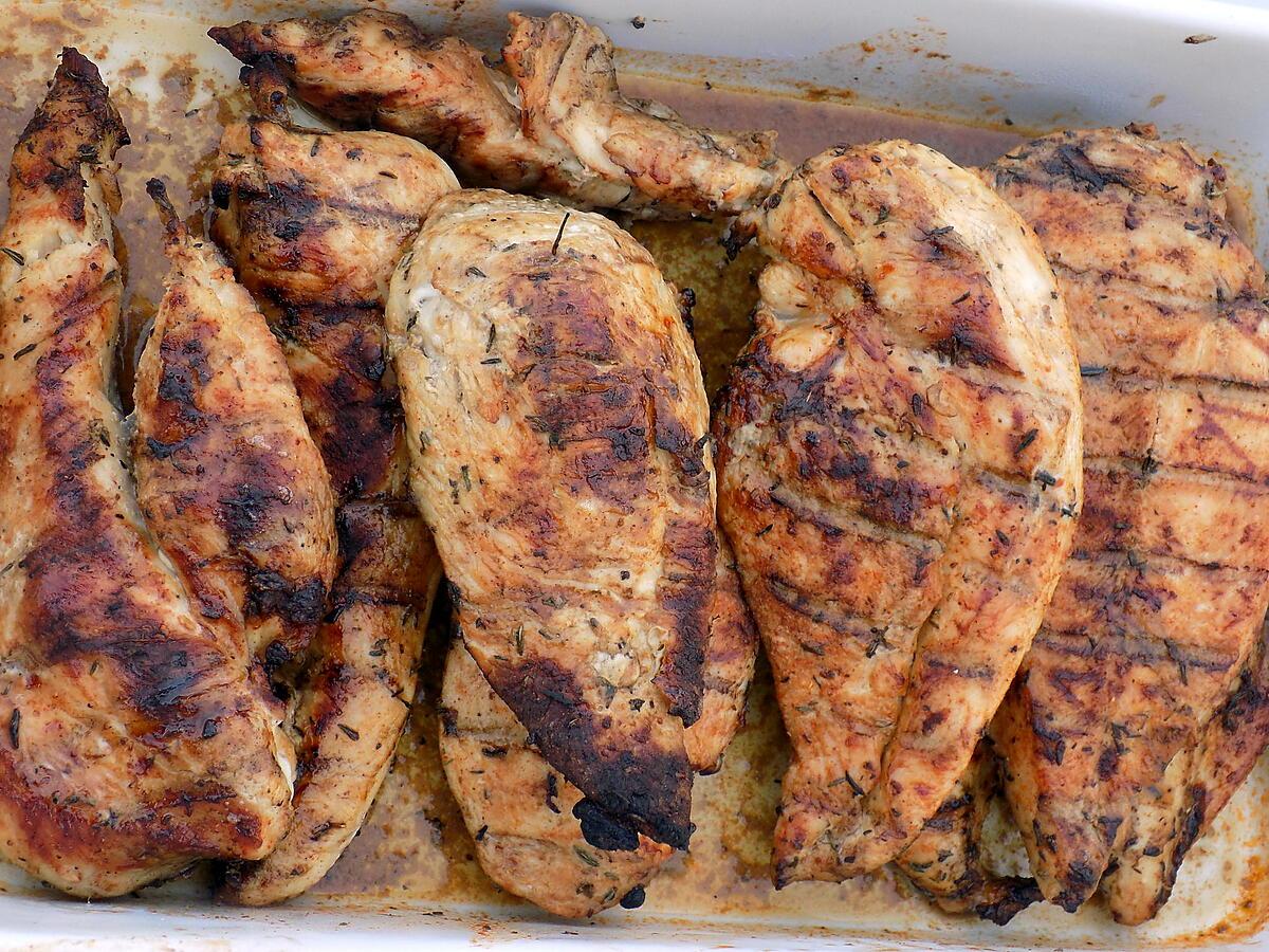 recette Blancs de poulet marinés