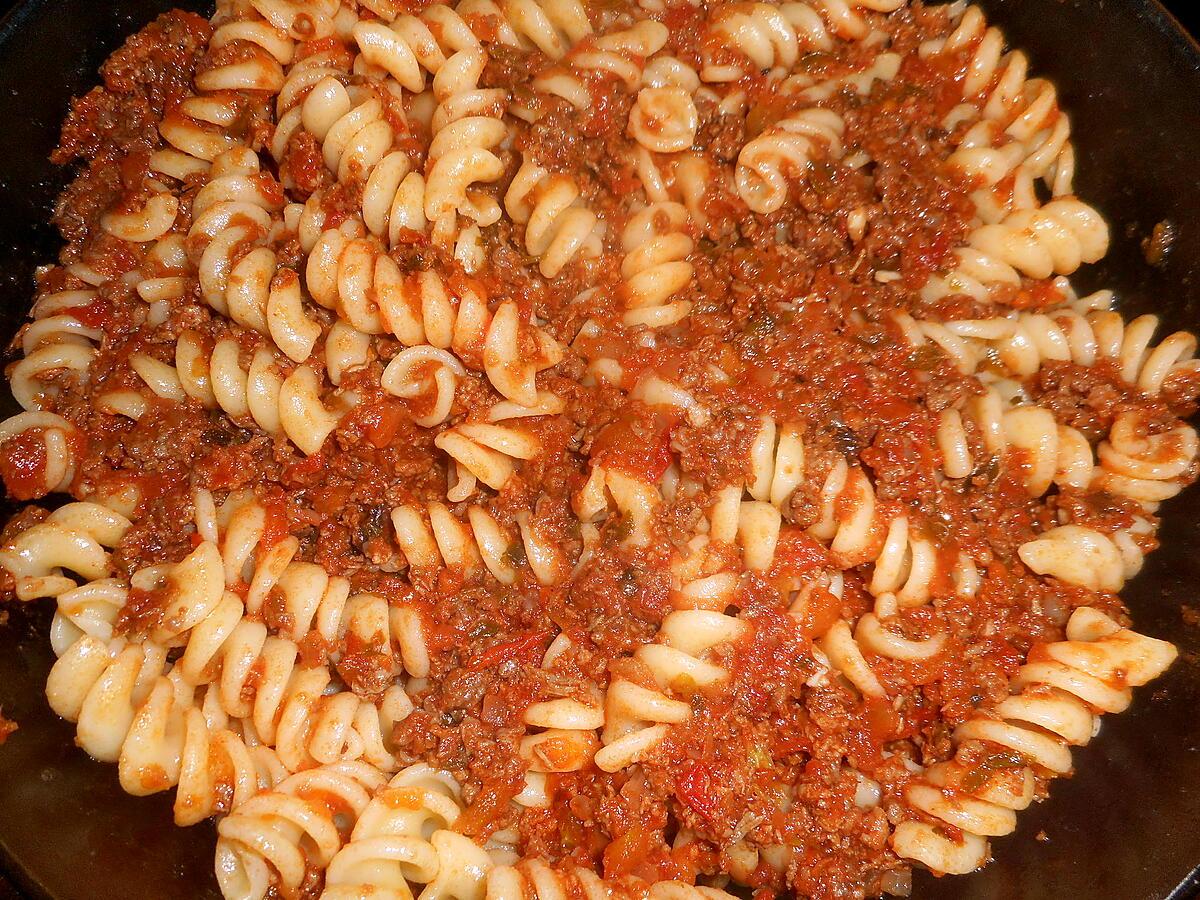 recette Gratin de fusilli à la bolognaise