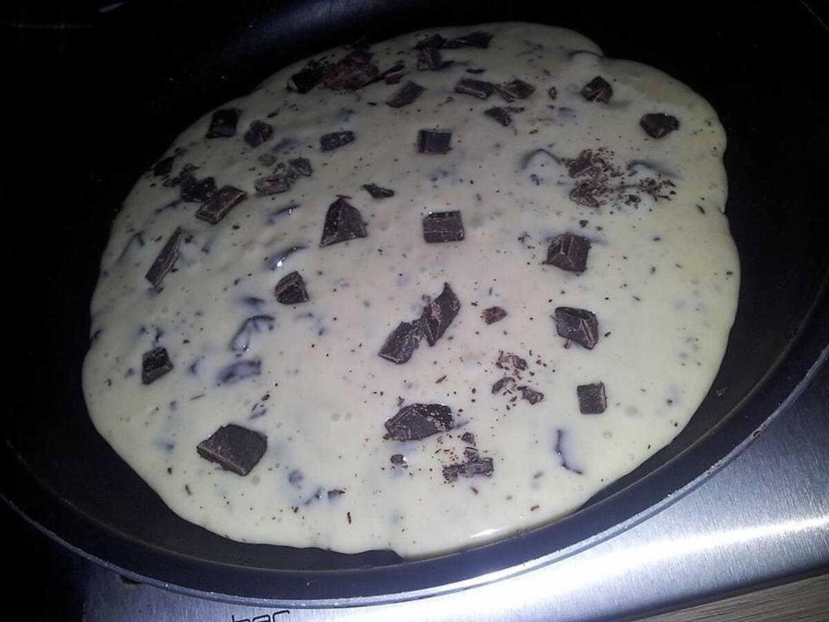 recette Pancakes géant aux pépites de chocolat
