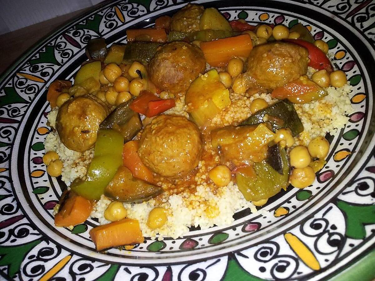 recette Couscous aux boulettes de viande